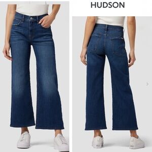 Hudson Jeans High-Rise Wide Leg Jeans — Dark Blue